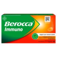 Berocca Immuno 30 Orange Flavour Sugar Free Effervescent Tablets