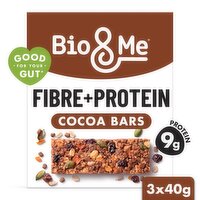 Bio&Me Cocoa Fibre + Protein Bars 3 x 40g
