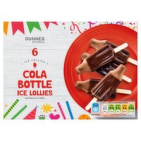 Dunnes Stores Cola Bottle Ice Lollies 360g (6 x 60g)