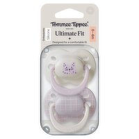 Tommee Tippee Ultimate Fit Soother, 0-6 Months, 2 Pack, Orthodontic Dummy