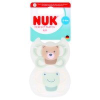 Nuk 2 Silicone Perfect Match Air 0-6m