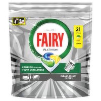 Fairy Platinum  Dishwasher Tablets, Lemon, 21 Capsules