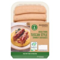 Dunnes Stores 6 Irish Pork Tuscan Style Dinner Sausages 400g