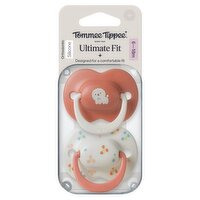 Tommee Tippee Ultimate Fit Soother, 6-18 Months, 2 Pack, Orthodontic Dummy