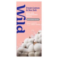 Wild Fresh Cotton & Sea Salt Antiperspirant Roll On Deodorant Refill 50ml