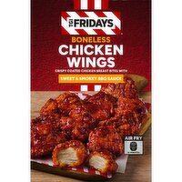 TGI Fridays Boneless Chicken Wings Crispy Coated Chicken Breast Bites with Sweet & Smokey BBQ Sauce