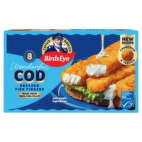 Birds Eye 8 Breaded Cod Fish Fingers 240g
