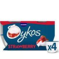 Oykos Strawberry Luxury Greek Style Yoghurt Dessert 4x110g