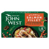 John West Atlantic Salmon Fillet Mediterranean Style in Olive Oil 115g