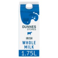 Dunnes Stores Irish Whole Milk 1.75L