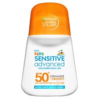 Garnier Ambre Solaire Sensitive Advanced kids SPF50 Coloured Sun Cream Roll-on 50ml