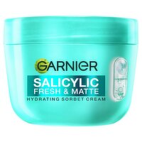Garnier Salicylic Fresh & Matte Hydrating Sorbet Cream, Salicylic, Niacinamide, Centella Asiatica

