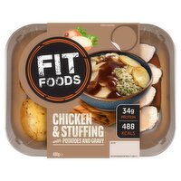 Fit Foods Chicken & Stuffing with Potatoes and Gravy 400g