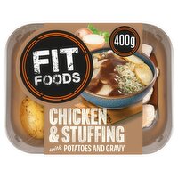 Fit Foods Chicken & Stuffing with Potatoes and Gravy 400g