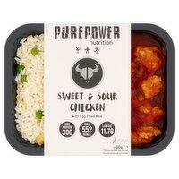 PUREPOWER Nutrition Sweet & Sour Chicken with Egg Fried Rice 400g