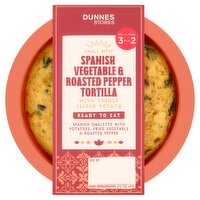 Dunnes Stores Spanish Vegetable & Roasted Pepper Tortilla with Thinly Sliced Potato 250g
