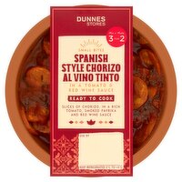 Dunnes Stores Small Bites Spanish Style Chorizo Al Vino Tinto in a Tomato & Red Wine Sauce 155g