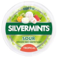 Silvermints Sour Tropical Watermelon, Apple & Tangerine Flavours 32g