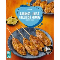 Iceland 8 Mango, Lime & Chilli Fish Kebabs 400g
