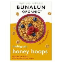 Bunalun Organic Multigrain Honey Hoops 350g