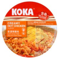 Koka Creamy Hot Chicken Flavor Instant Broad Noodles 95g