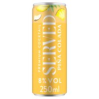 Served Piña Colada Premium Cocktail 250ml