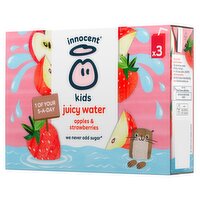 innocent kids juicy water apples & strawberries 3x200ml