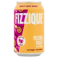 FIZZIQUE Passion Fruit & Yuzu Next-Gen Soda 330ml