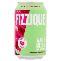 FIZZIQUE Watermelon, Lime & Mint Next-Gen Soda 330ml