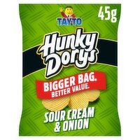 Tayto Hunky Dorys Sour Cream & Onion Flavour Potato Crisps 45g