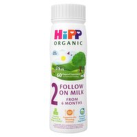 HiPP Organic 2 Follow On Baby Milk Ready to Feed Liquid Formula, From 6 Months, 200ml