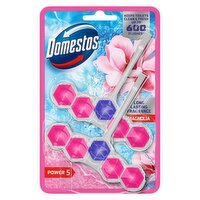 Domestos Power 5 Magnolia Toilet Rim Blocks 2x 50 g