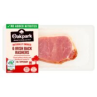 Oakpark 6 Naturally Smoked Irish Back Rashers 200g