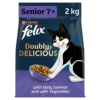 FELIX Doubly Delicious Senior 7+ Salmon & Vegetables Dry Cat Food 2kg