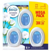 Febreze Bathroom, Air Freshener Cotton Fresh,  3 Units