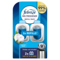 Febreze Bin Freshener 2 Refills, Cotton Fresh 2x4.88ml