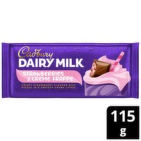Cadbury Dairy Milk Strawberries & Creme Frappe Chocolate Bar 115 g