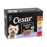 Cesar Creations Age 8+ Wet Dog Food Pouch Poultry,Meat Jelly 12 x 100g