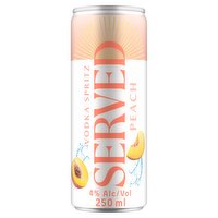 Served Vodka Spritz Peach 250ml