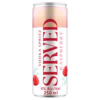 Served Vodka Spritz Raspberry 250ml