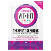 Vit Hit The Great Defender Raspberry + Watermelon Flavour Effervescent Drink Mix Sachet 9g