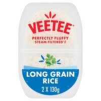 Veetee Long Grain Rice 2 x 130g (260g)