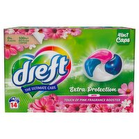 Dreft Extra Protection Laundry Detergent Capsules with Touch of Pink Fragrance Booster 252g(14 x18g)