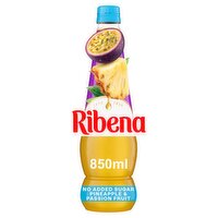 Ribena Pineapple and Passion Fruit Squash No Added Sugar 850ml