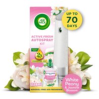 Air Wick Active Fresh Kit, White Peony & Jasmine Blossom Air Freshener, 228ml