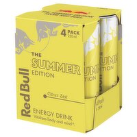 Red Bull The Summer Edition Citrus Zest Energy Drink 4 x 250ml