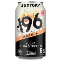 -196 Peach Vodka, Soda & Shochu Pre- Mixed Ready To Drink Can 330ml
