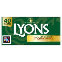 Lyons 40 Gold Blend Biodegradable Tea Bags 125g