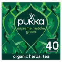 Pukka Organic Supreme Matcha Green Revitalise Herbal Tea 40 Green Tea Bags 60g