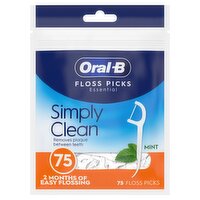 Oral-B Simply Clean Floss Picks - Remove Plaque - 75 Interdental Flossing  Sticks